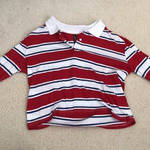 Cropped collared shirt